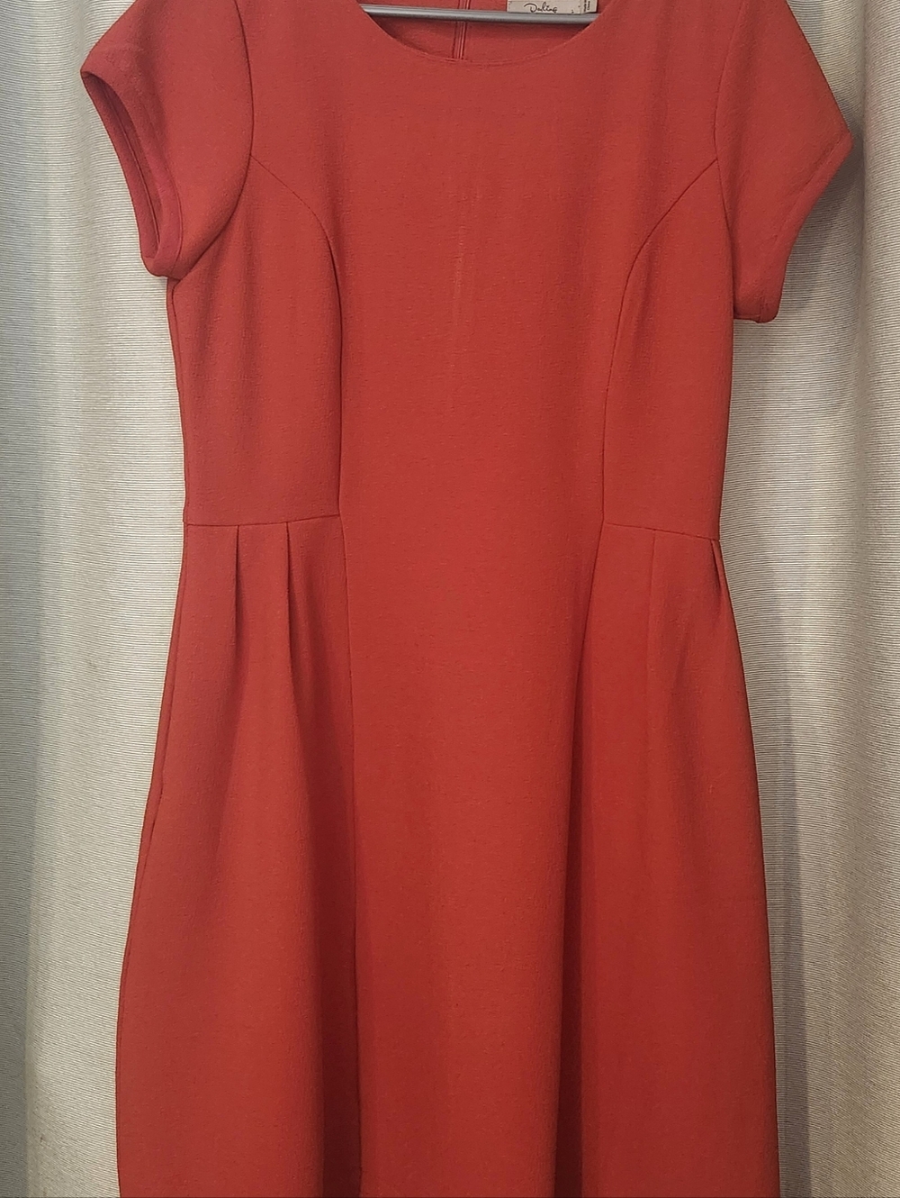 Darling Apple Red Cap-Sleeve Fit & Flare Dress